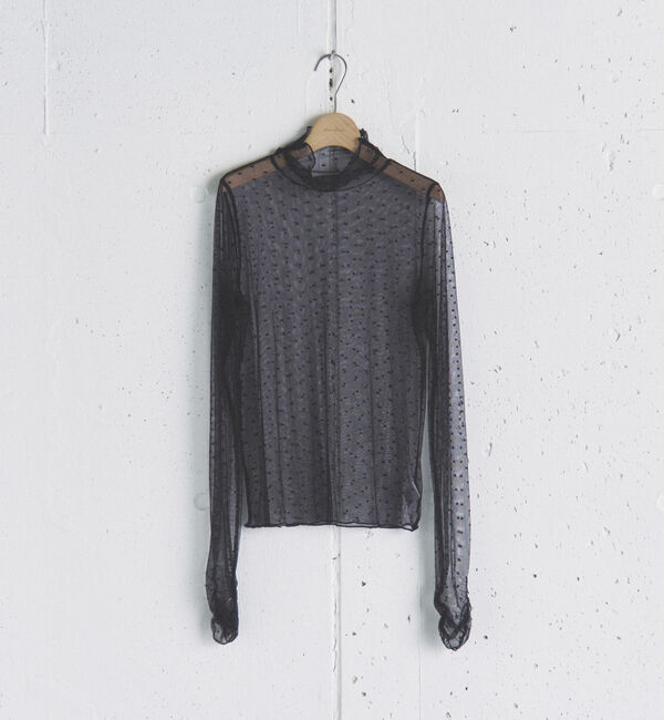 Doux archives「ドットチュールハイネックプルオーバー」|Tシャツ・カットソー|