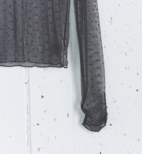 Doux archives「ドットチュールハイネックプルオーバー」|Tシャツ・カットソー|