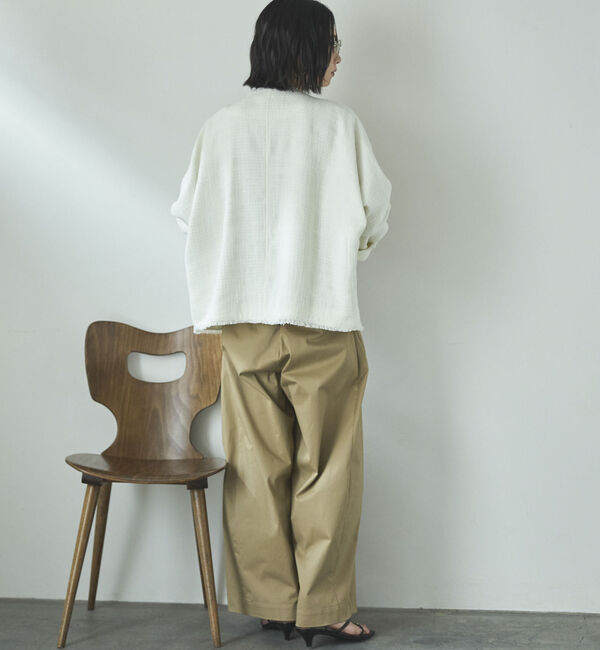 Doux archives「ドルマンツイードノーカラージャケット」|ノーカラージャケット|