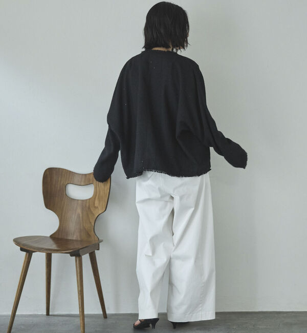 Doux archives「ドルマンツイードノーカラージャケット」|ノーカラージャケット|