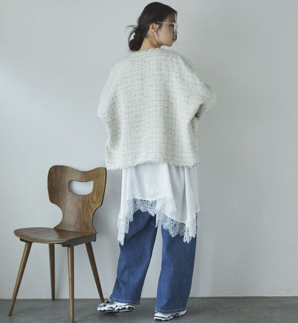 Doux archives「ドルマンツイードノーカラージャケット」|ノーカラージャケット|