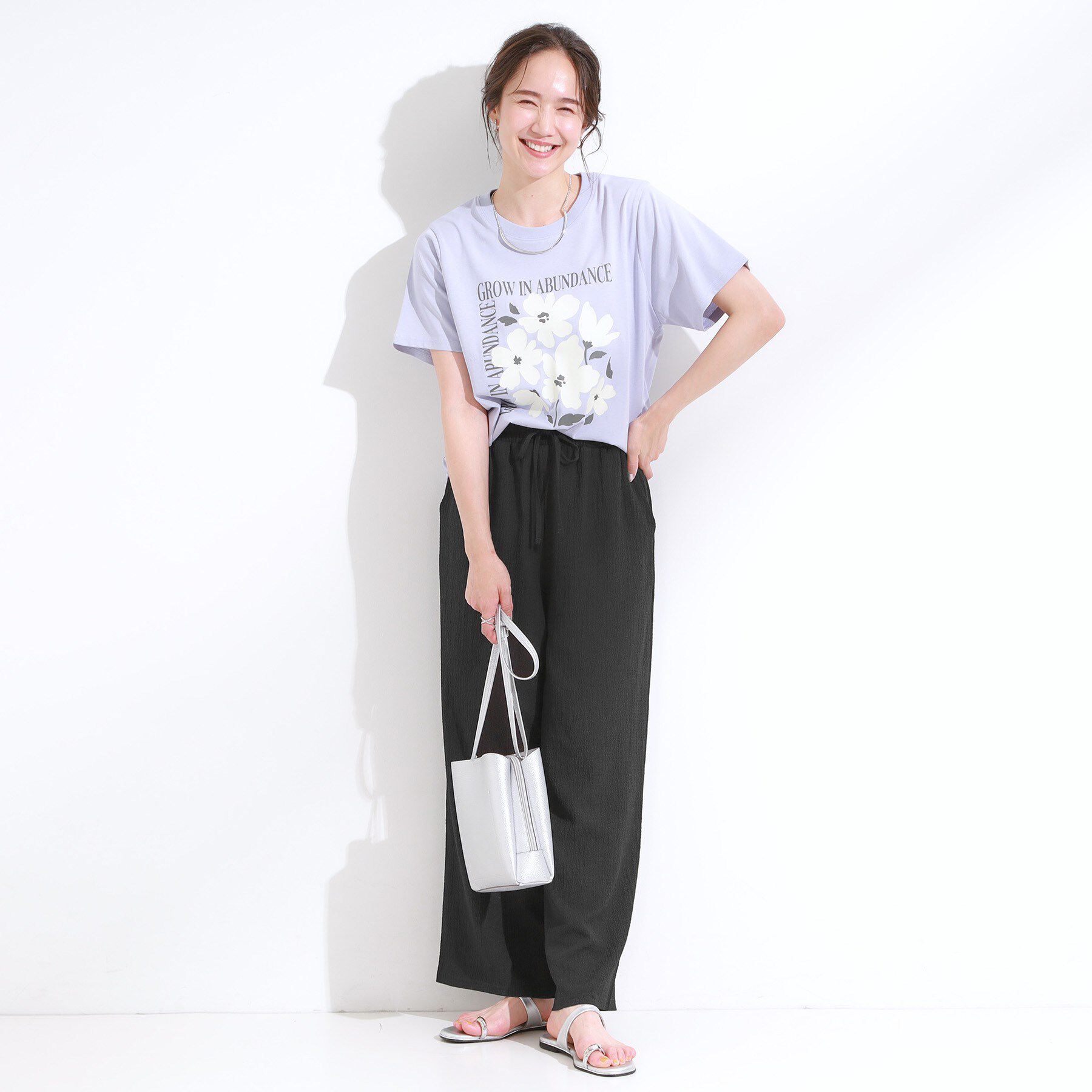 SHOO･LA･RUE「【S-LL/セットアップ可】リラックスカジュアルに ぽこぽこイージーパンツ」|その他|