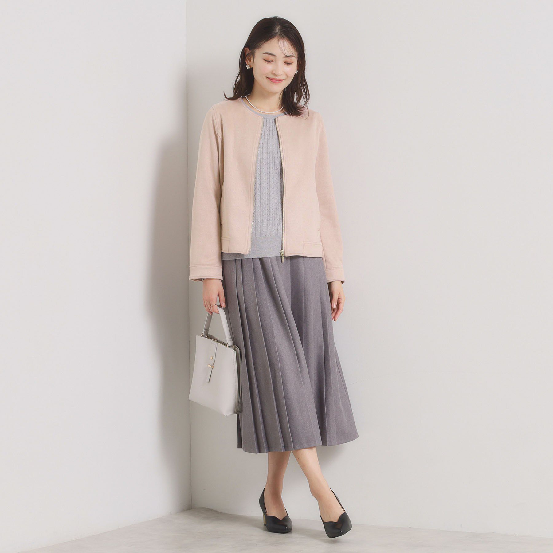 ITS&rsquo;DEMO「カットスエードジャケット」|ノーカラージャケット|