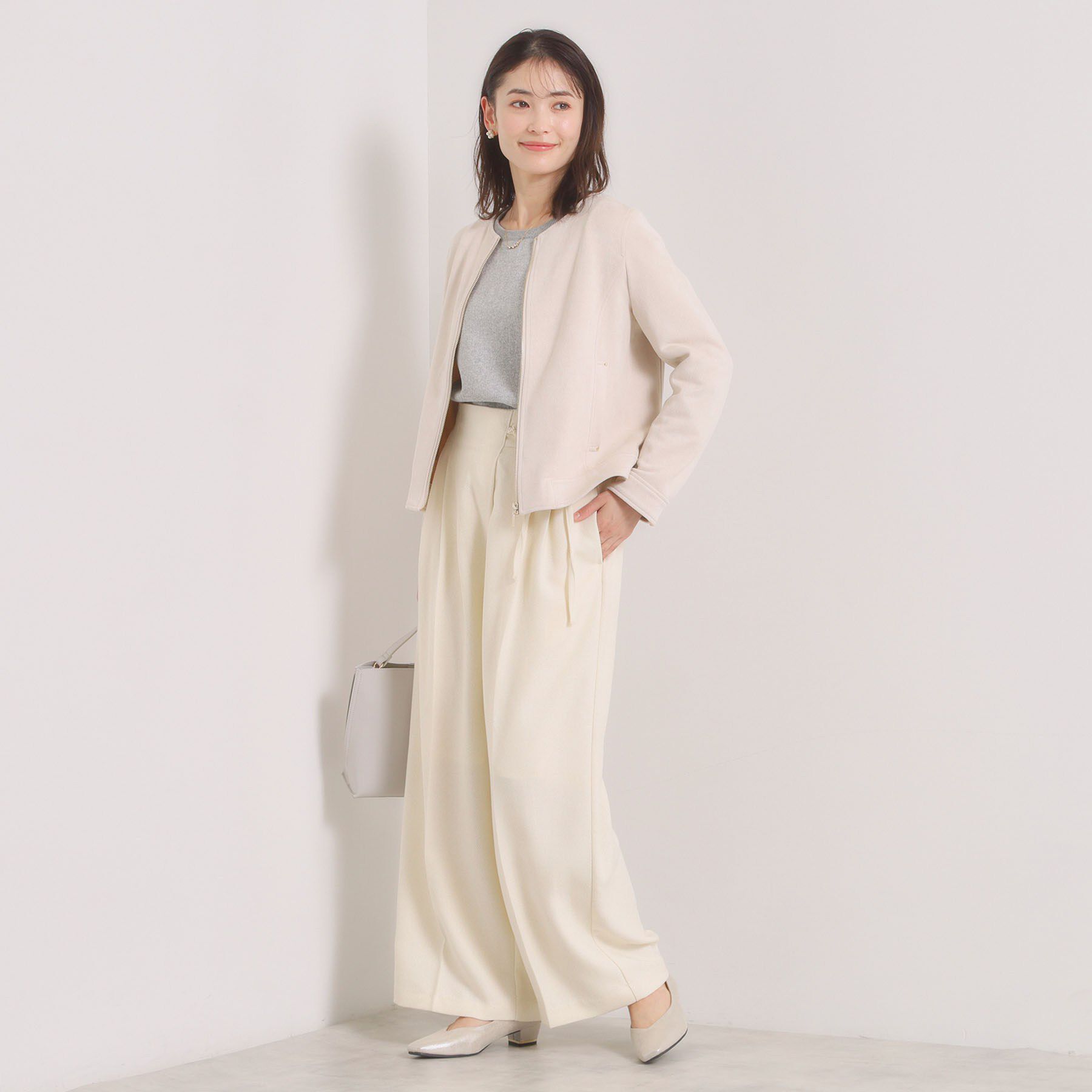 ITS&rsquo;DEMO「カットスエードジャケット」|ノーカラージャケット|