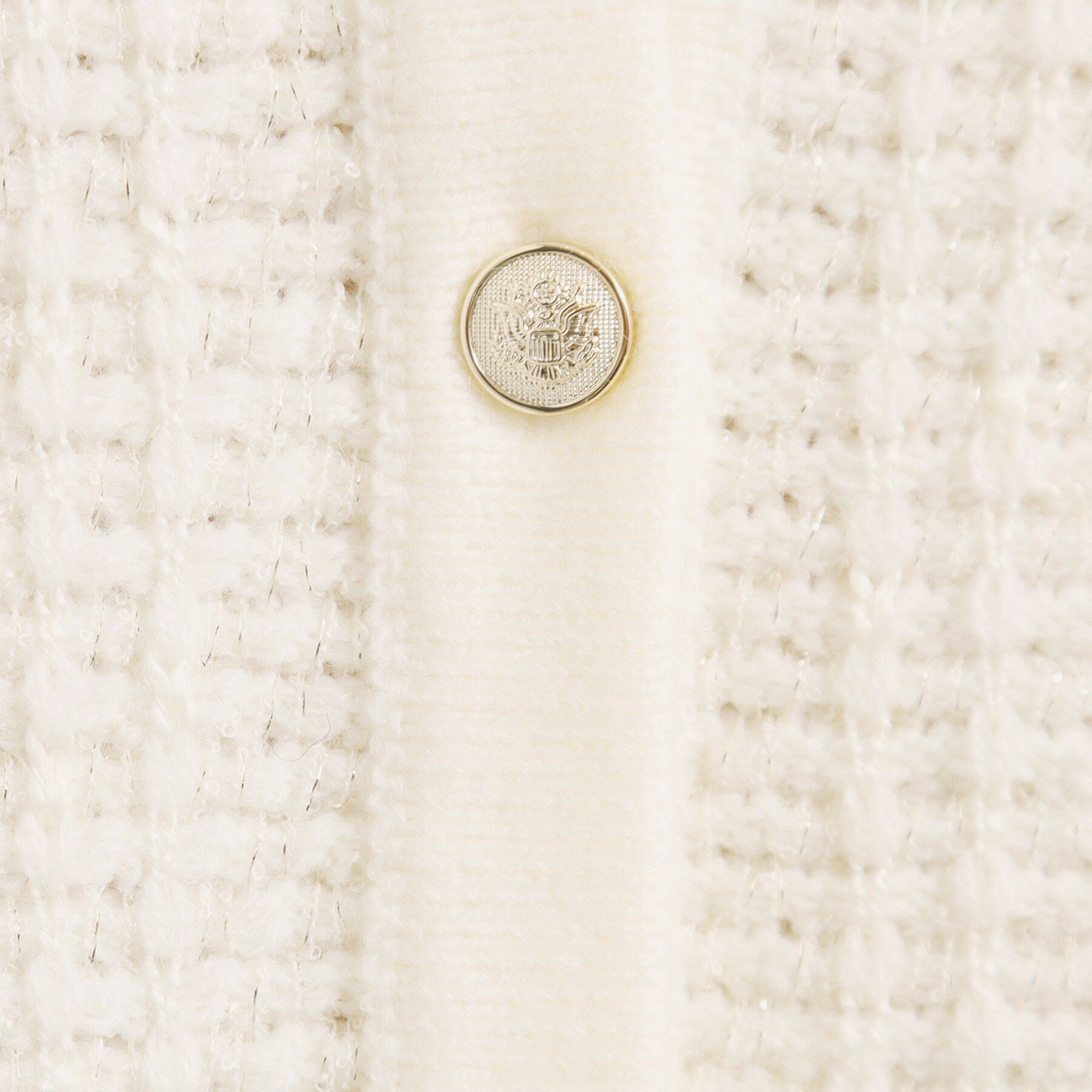 ITS&rsquo;DEMO「【入卒/手洗い可】ラメツイードニットジャケット」|ノーカラージャケット|