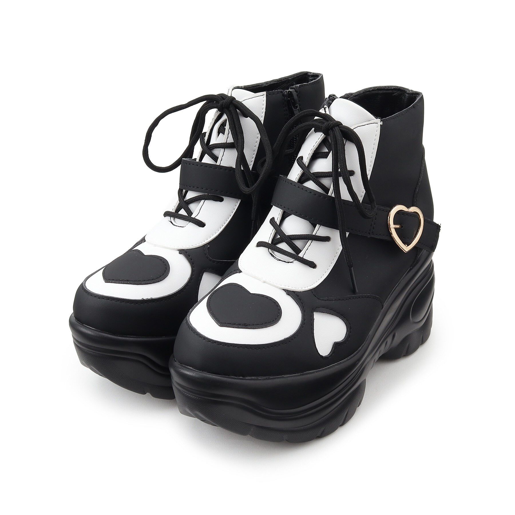 csT&P「厚底ハートハイカットスニーカー」|スニーカー|ブラック(019)