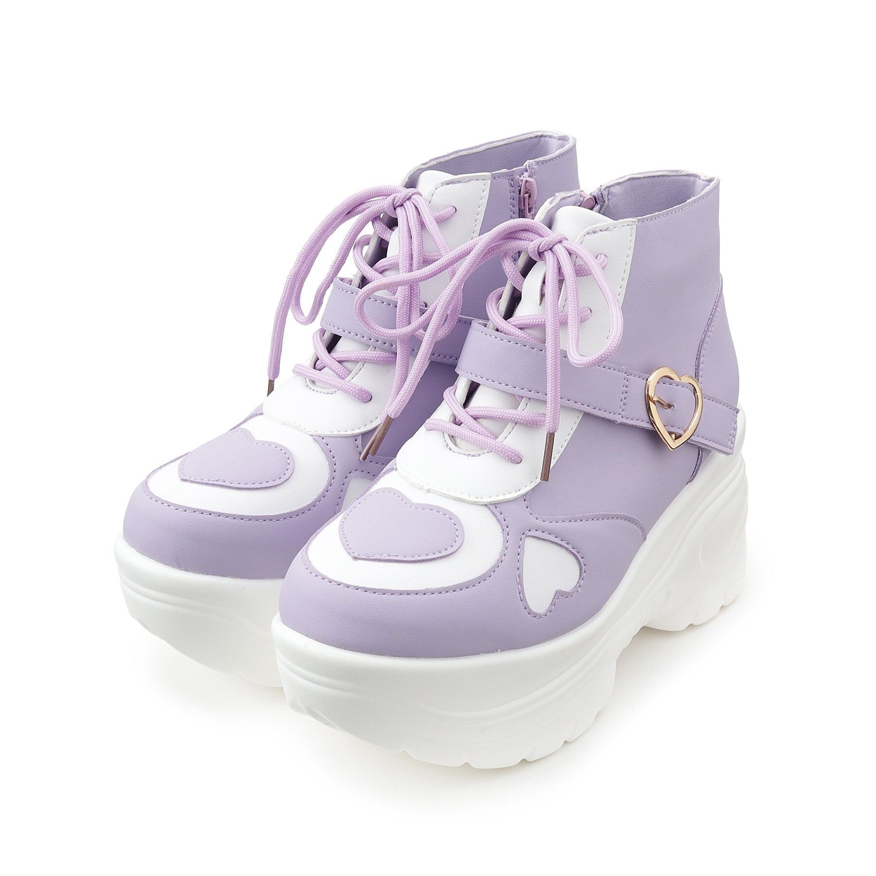 csT&P「厚底ハートハイカットスニーカー」|スニーカー|パープル(083)