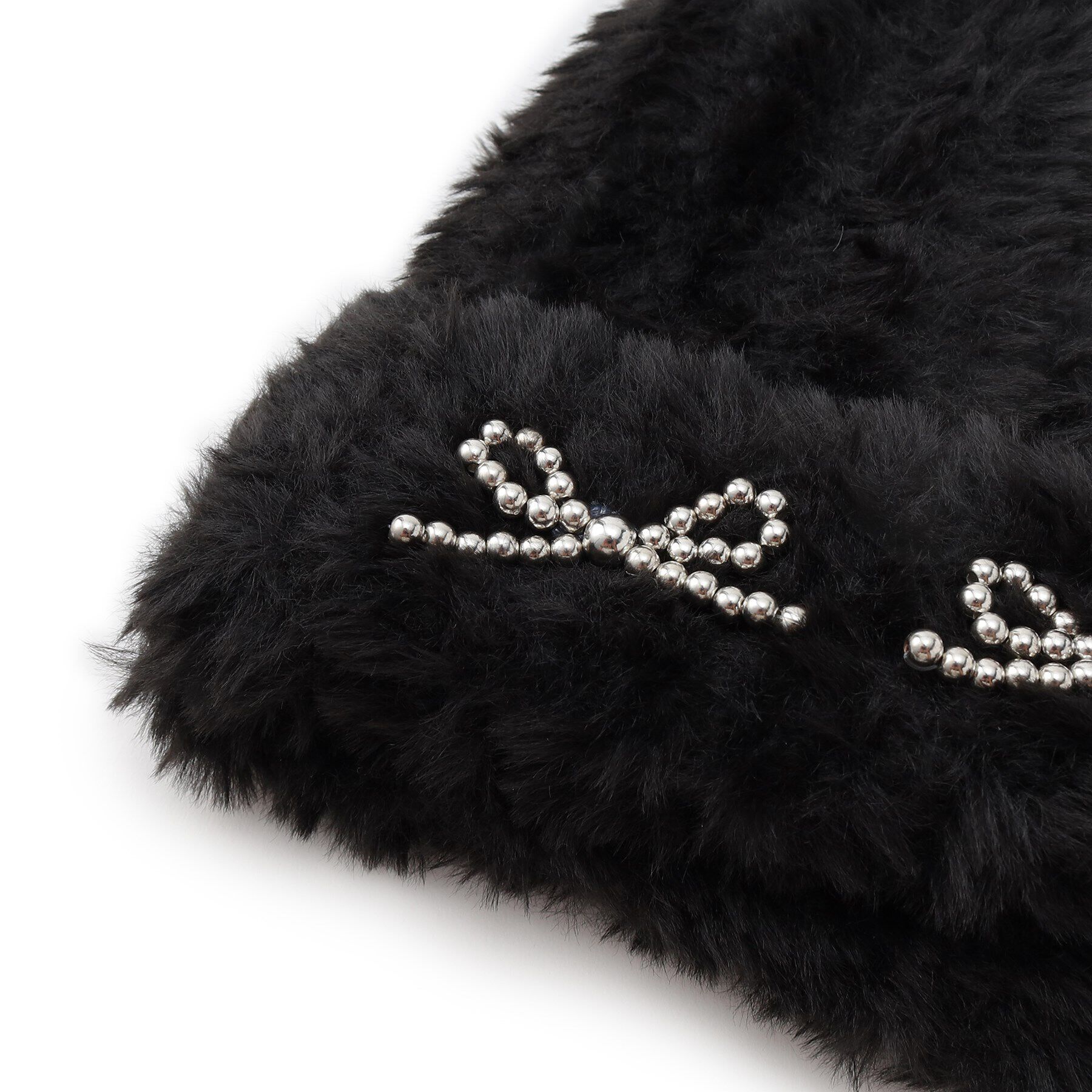 Grandedge「ビーズリボンファーニット帽」|ニット帽|