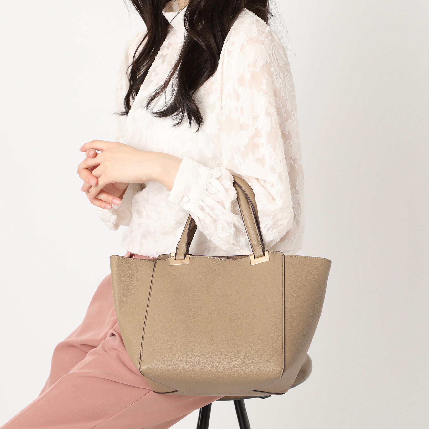 ESPERANZA「メタルアクセントハンドルトートバッグ」|トートバッグ|