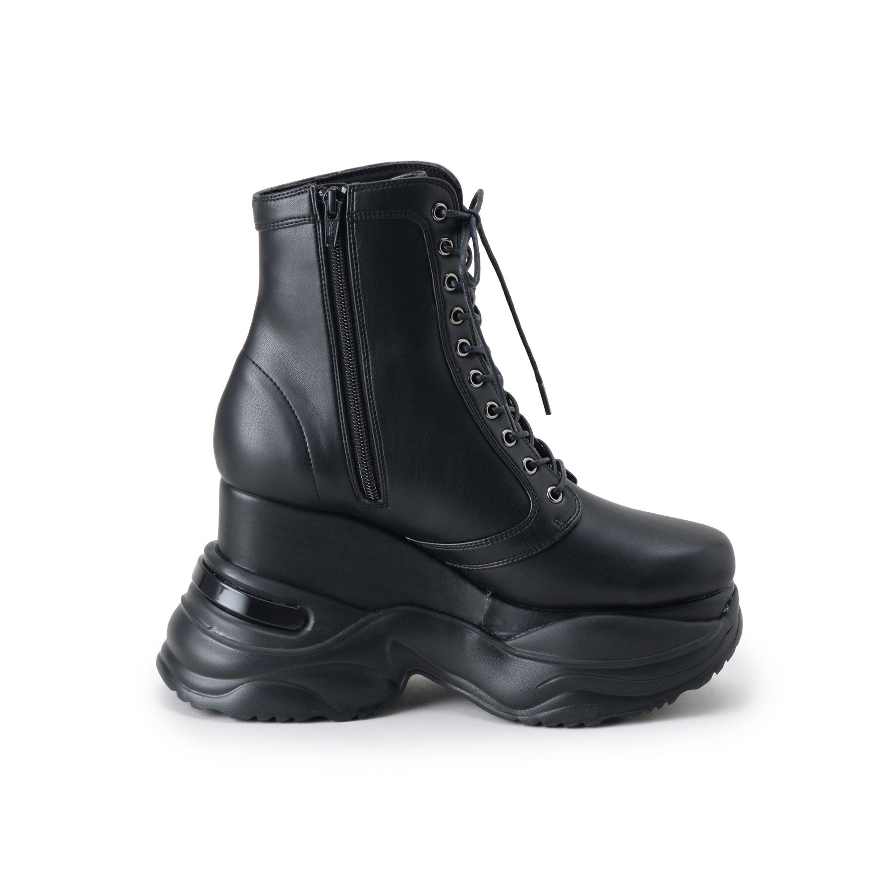 ESPERANZA「厚底スニーカーショートブーツ【レースアップ・足首にフィットして細見え】歩きやすいブーツスニーカー」|ショートブーツ|