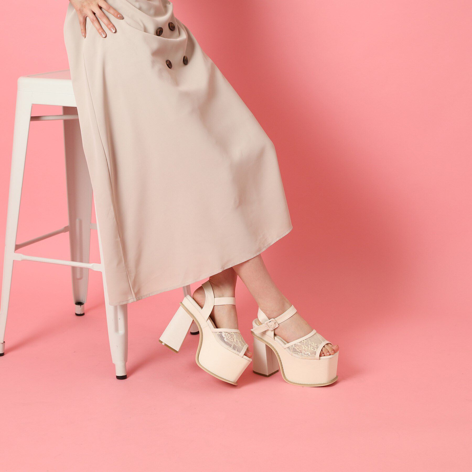 csT&P「厚底レースサンダル」|サンダル|