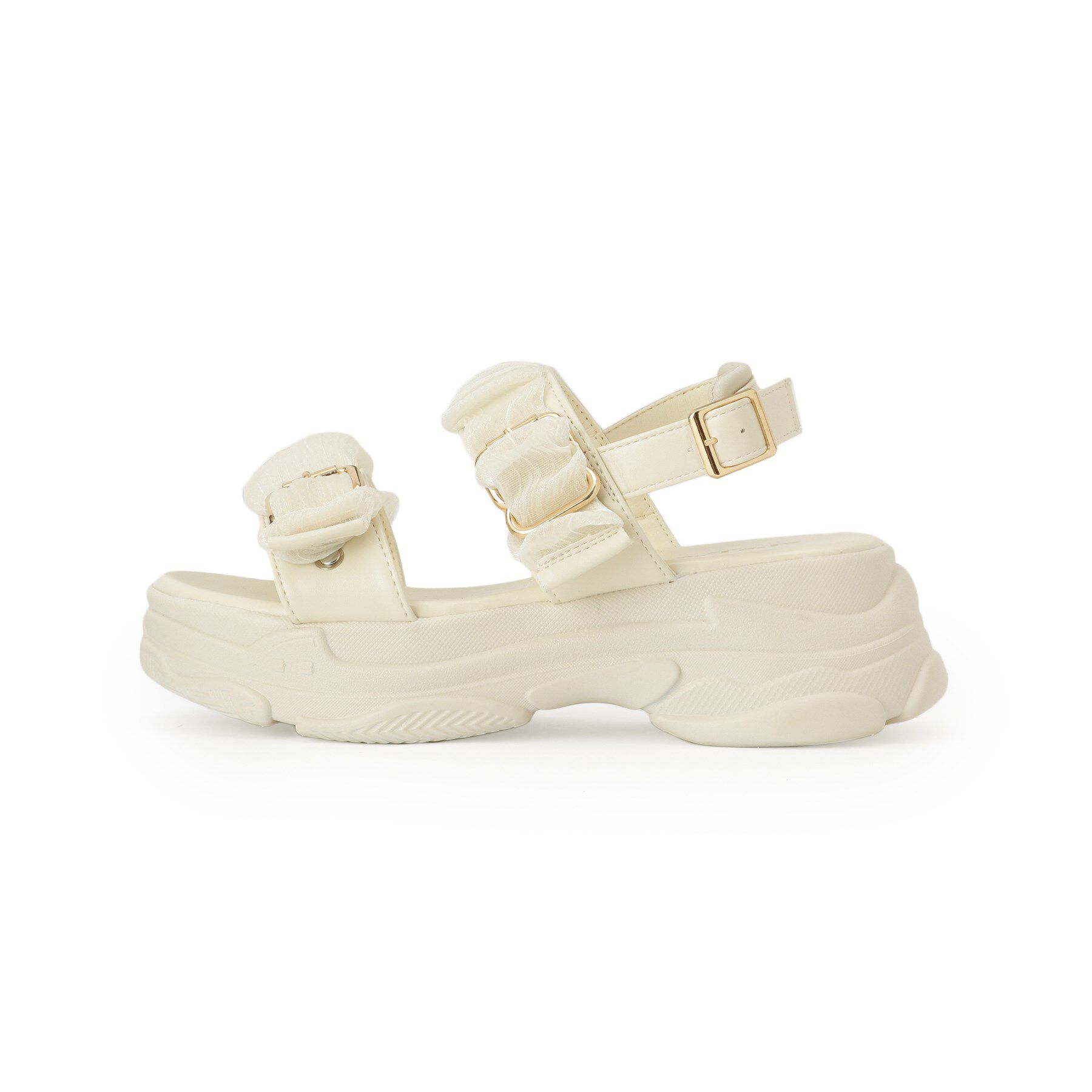 csT&P「ギャザーダブルベルトサンダル」|サンダル|