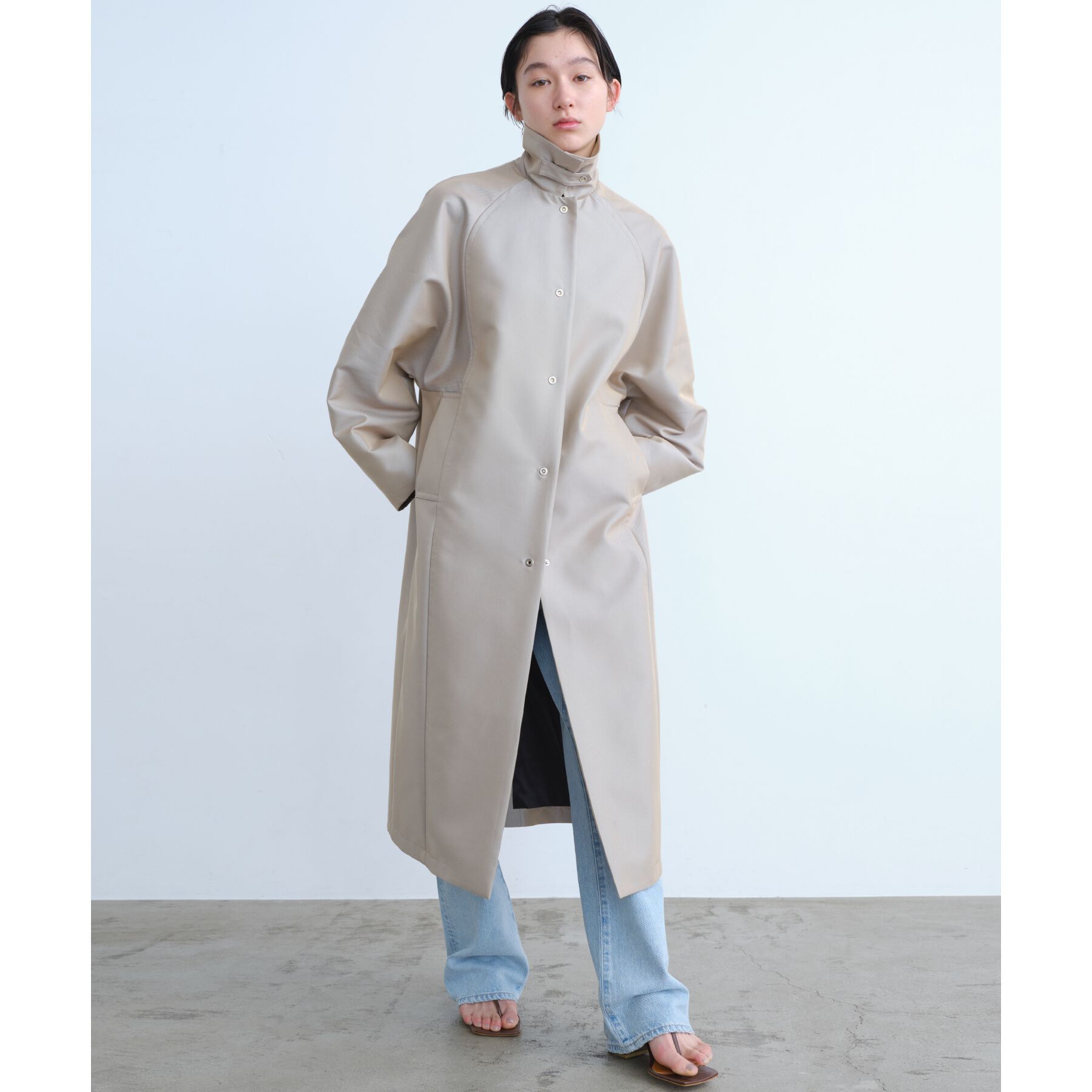 CODE A「balmacaan coat」|ステンカラーコート|