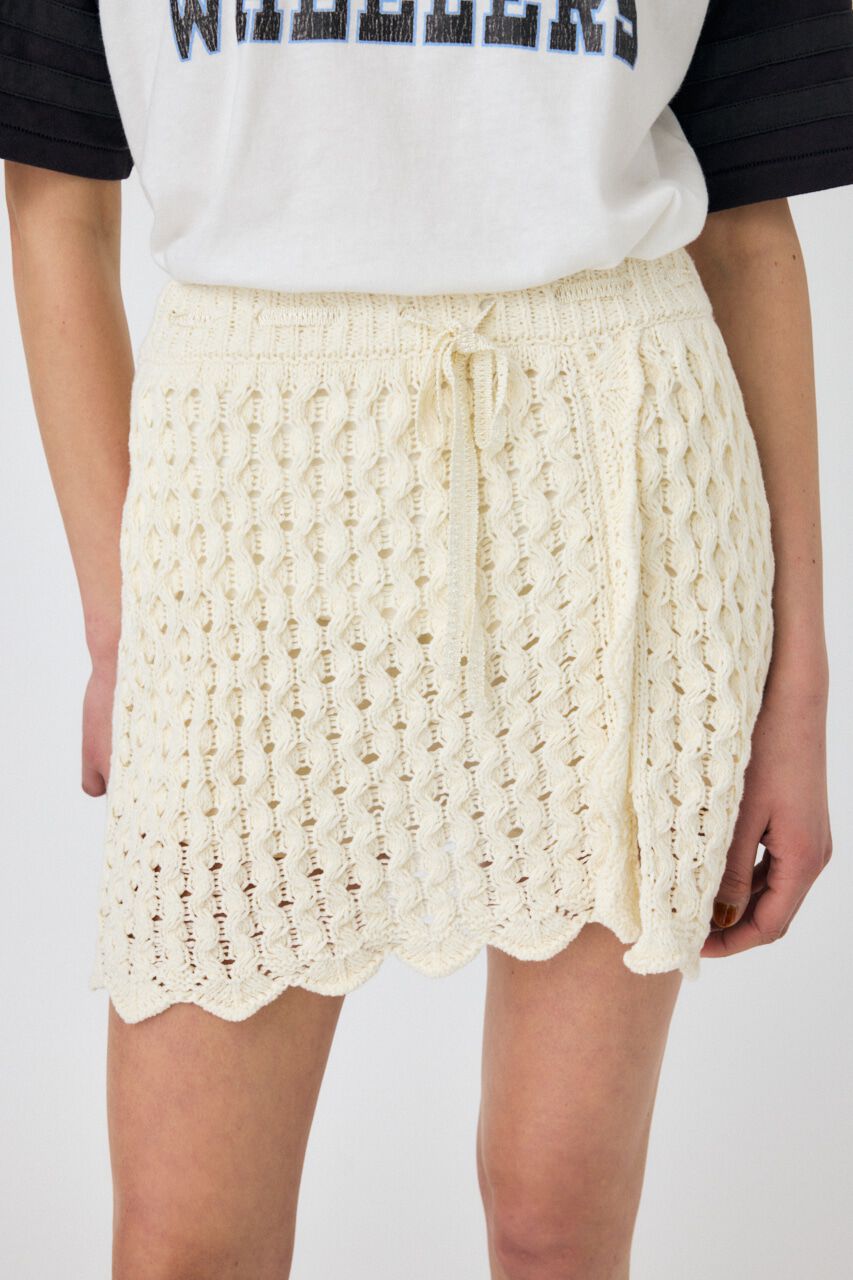 MOUSSY「OPENWORK ニットスカート」|スカート|