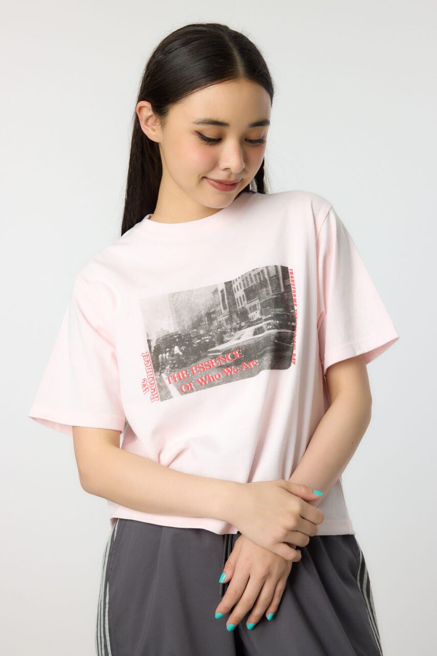RODEO CROWNS「CITY SCAPE Tシャツ」|Tシャツ・カットソー|L/PNK1