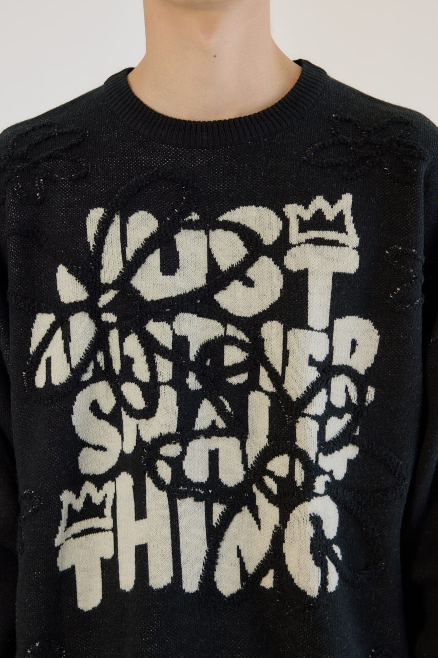 RODEO CROWNS「レタリングフラワーパイルニット」|ニット・セーター|