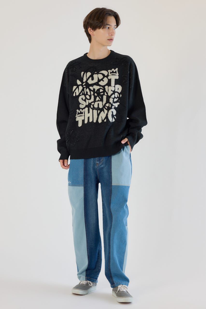 RODEO CROWNS「レタリングフラワーパイルニット」|ニット・セーター|