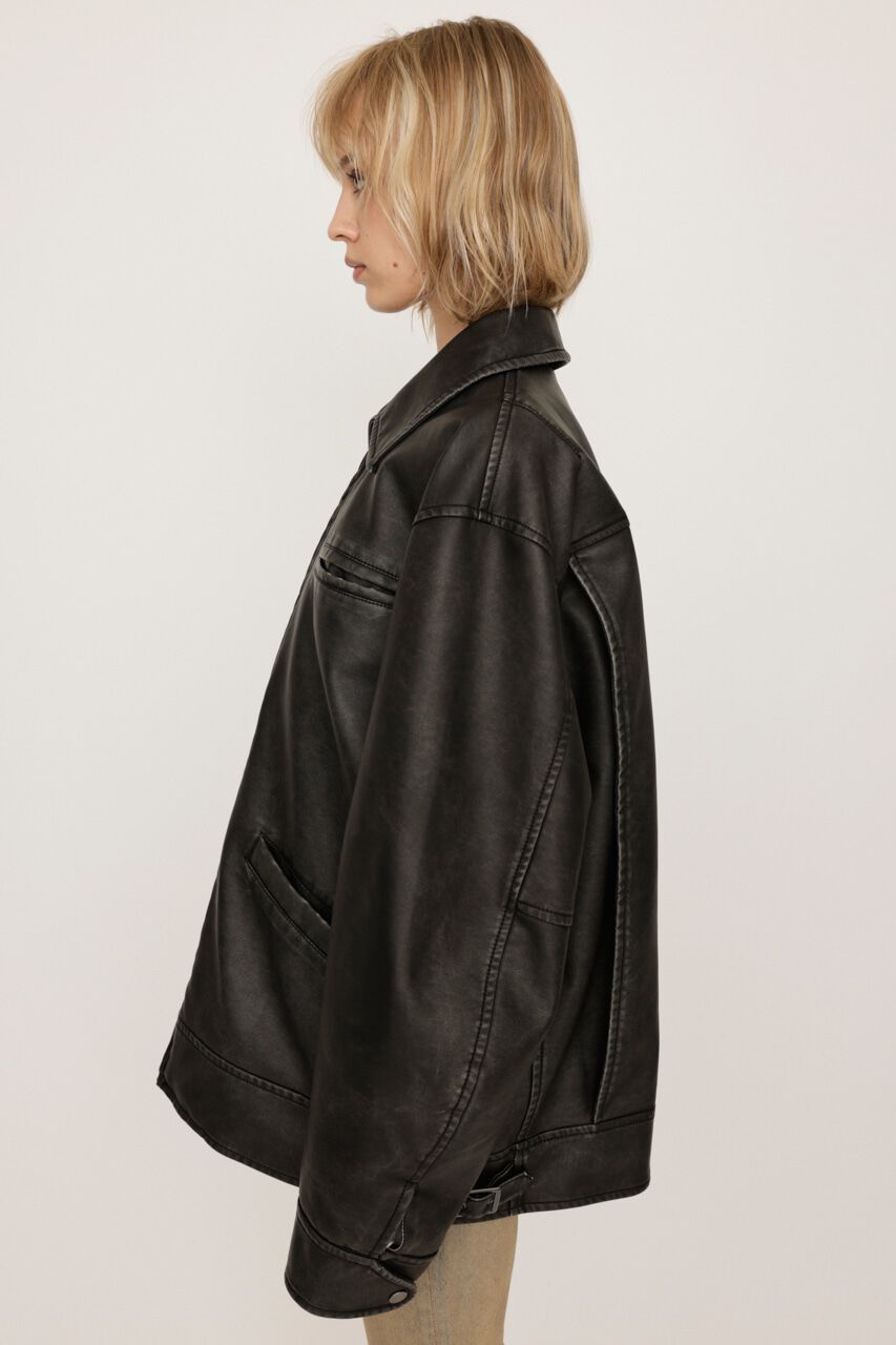 SLY「VINTAGE BOXY F／LEATHER ジャケット」|その他|