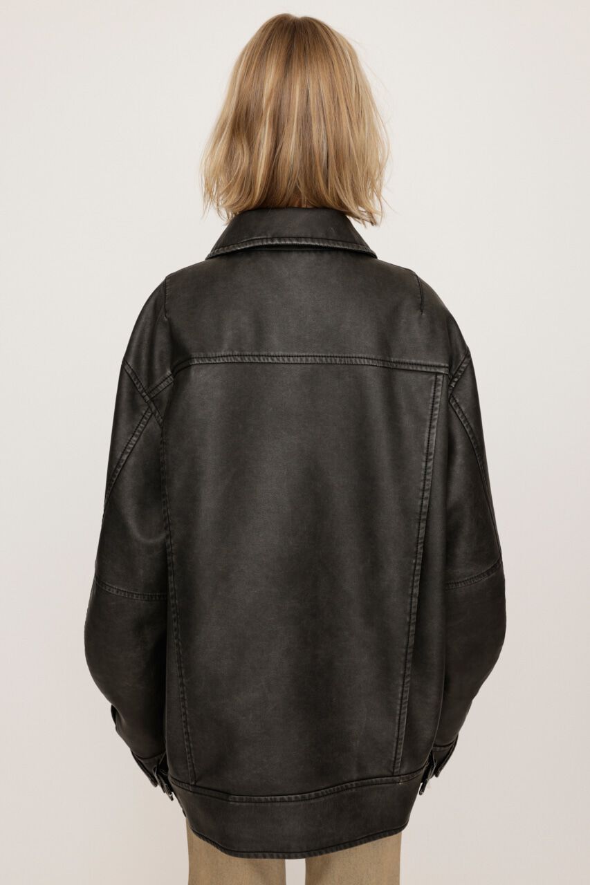 SLY「VINTAGE BOXY F／LEATHER ジャケット」|その他|