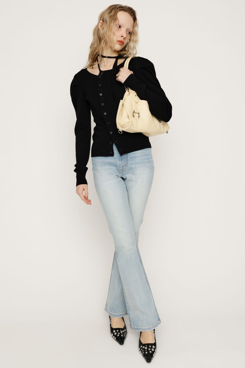 SLY「HW FLARE PT WITH ROICA（R）EF」|デニム|