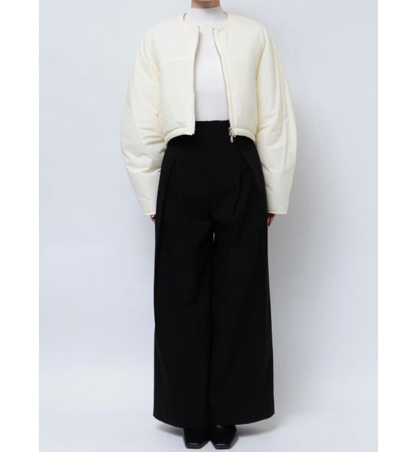 ELENDEEK「SHORT PADDING JK」|ノーカラージャケット|