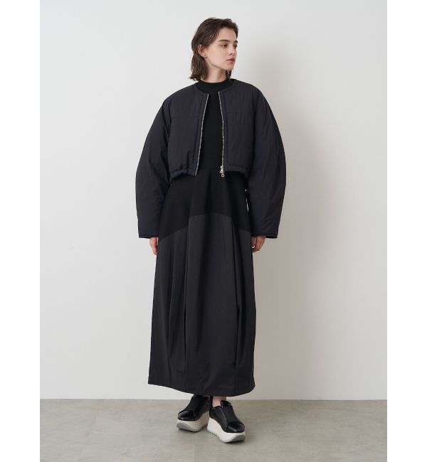 ELENDEEK「SHORT PADDING JK」|ノーカラージャケット|