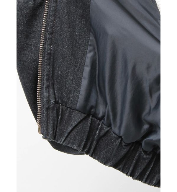 EMODA「ボアカラーデニムブルゾン」|ブルゾン・スタジャン|