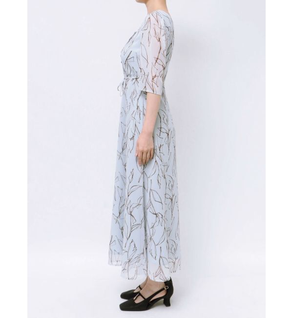 LAGUNAMOON「アシンメトリーネックラインプリントワンピース」|ワンピース|