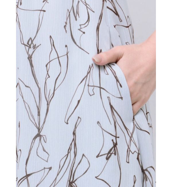 LAGUNAMOON「アシンメトリーネックラインプリントワンピース」|ワンピース|