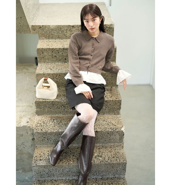 LAGUNAMOON「ペプラムドッキングニットカーディガン」|カーディガン|