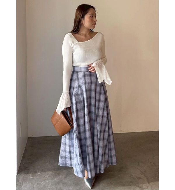 LAGUNAMOON「シアーパターンカフスリブニットプルオーバー」|ニット・セーター|