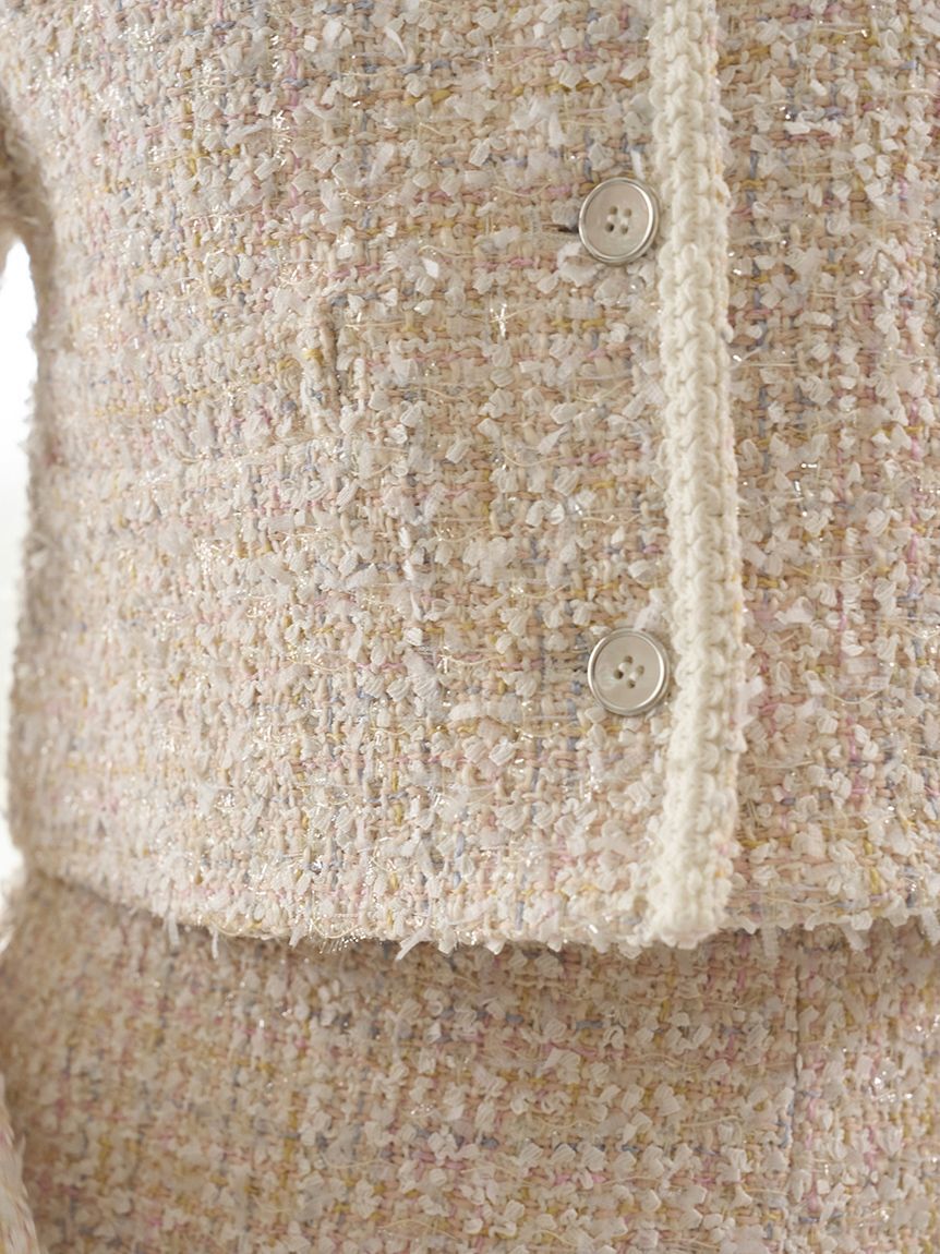 SNIDEL「ツイードジャケット」|ノーカラージャケット|