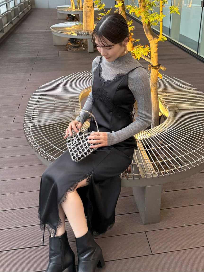 限定カラー】レーストリムキャミワンピース（FRAY I.D）｜ルミネの