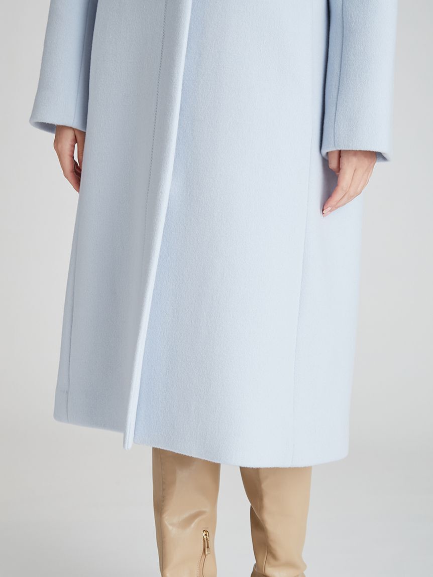 CELFORD「リボンストール付きノーカラーコート」|ノーカラージャケット|