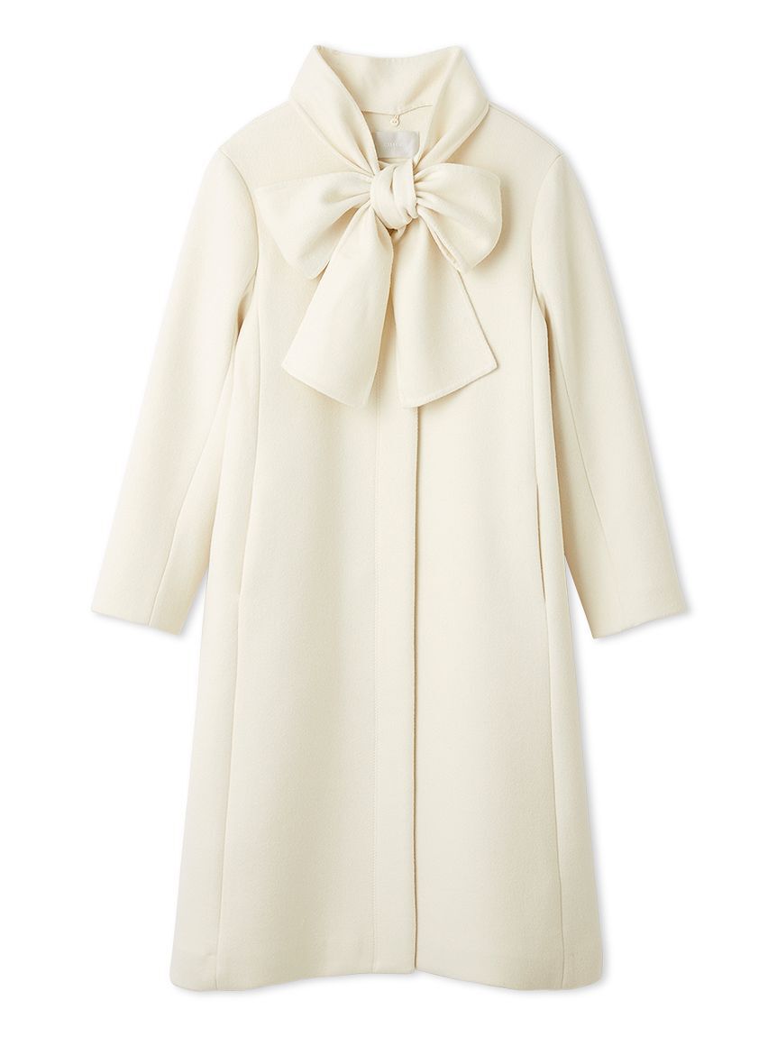 CELFORD「リボンストール付きノーカラーコート」|ノーカラージャケット|