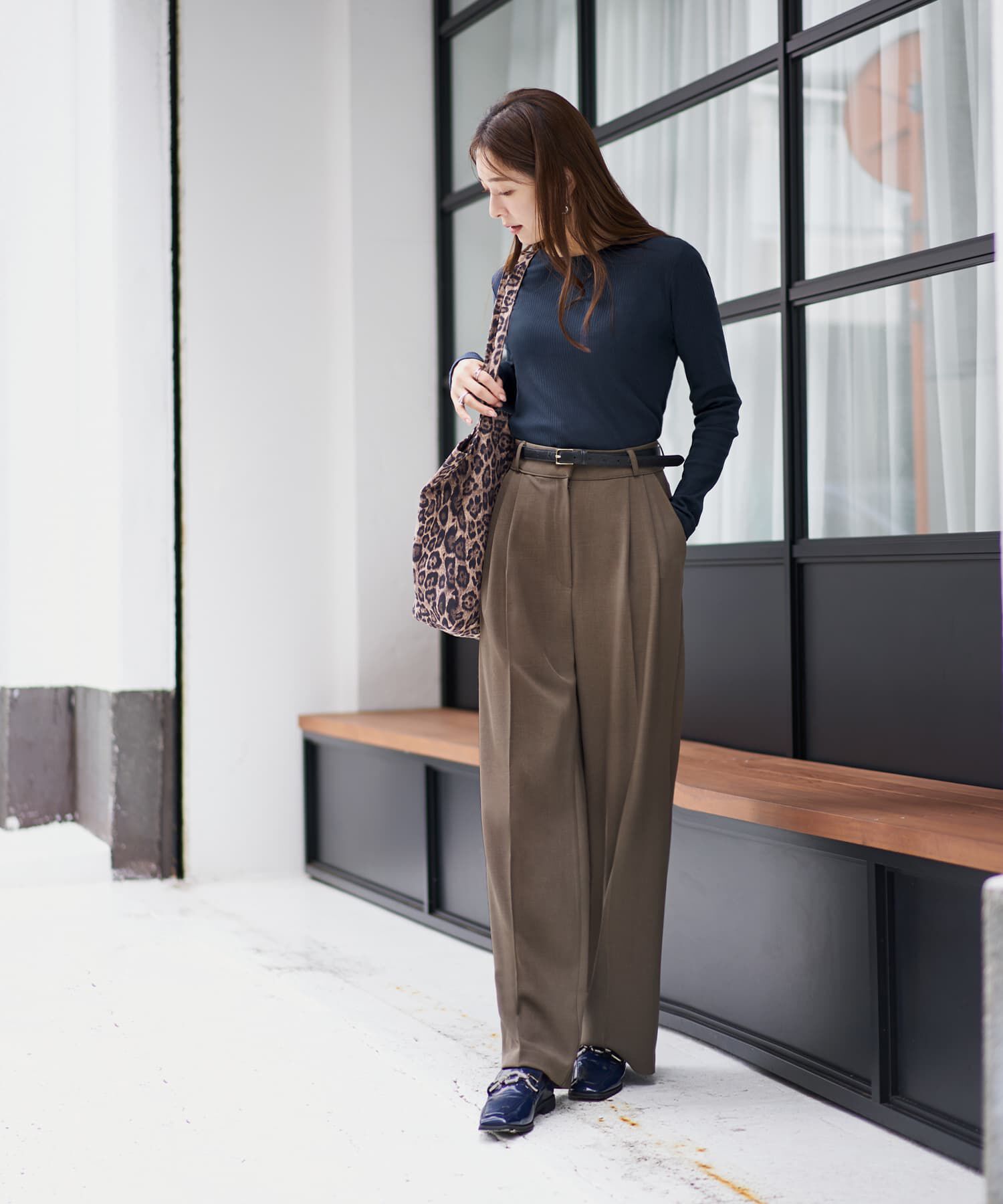 STYLE DELI「中太リブBASIC長袖カットソートップス」|Tシャツ・カットソー|