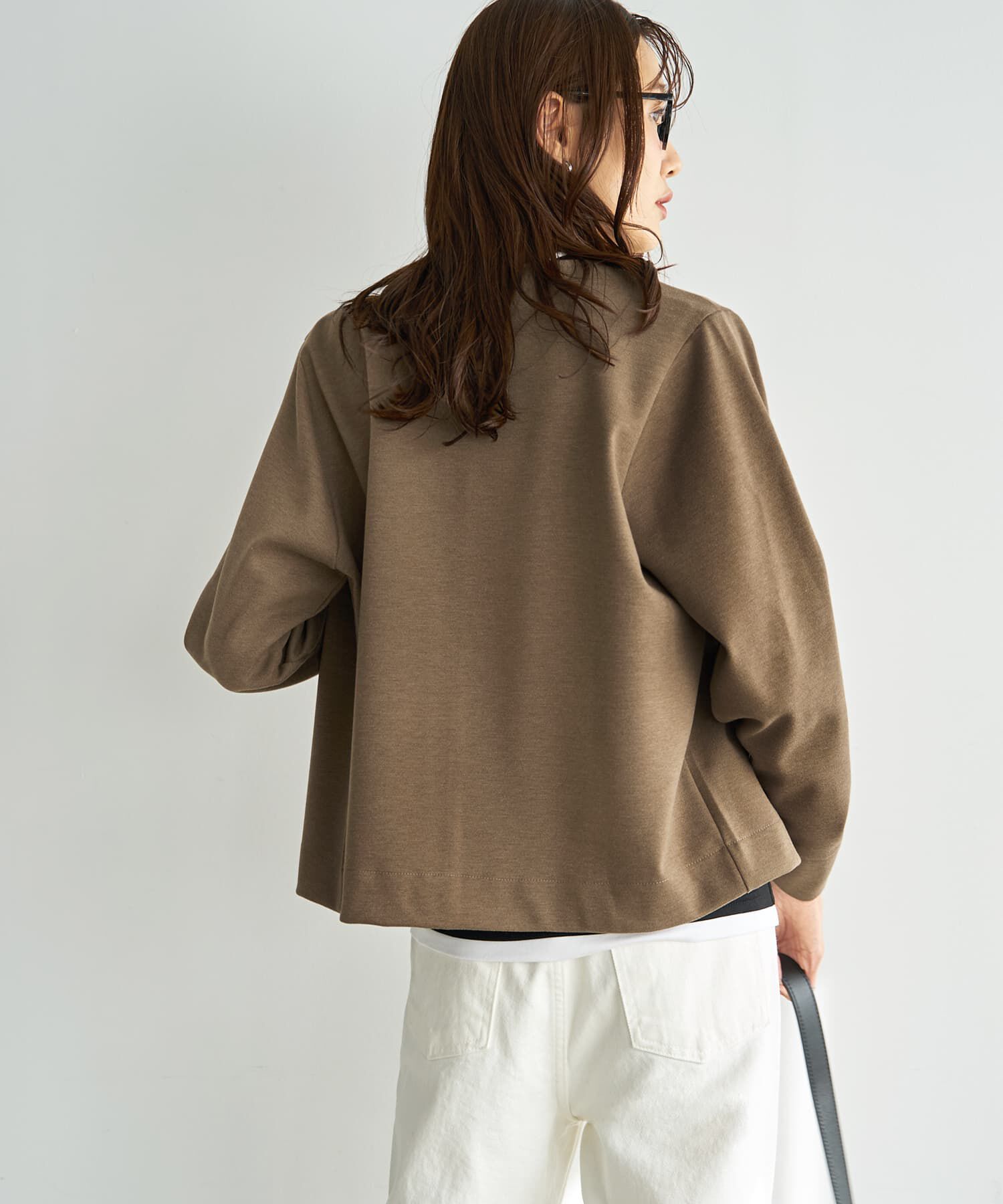 STYLE DELI「メタルボタンの柔らかノーカラージャケット」|ノーカラージャケット|