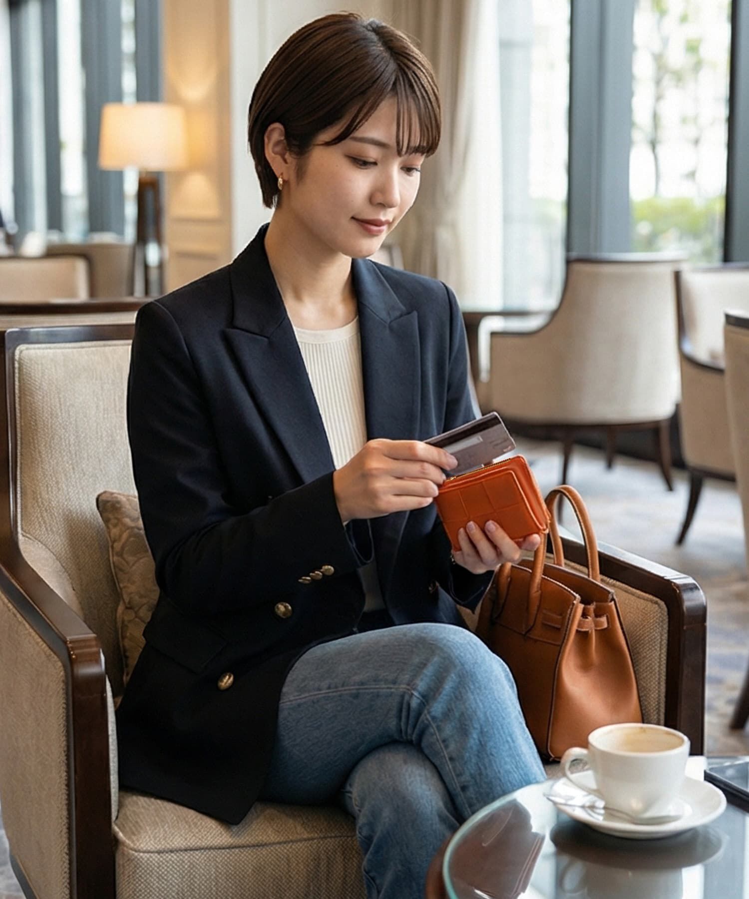 STYLE DELI「【DELI by】編み込みリアルレザー二つ折りウォレット」|財布|