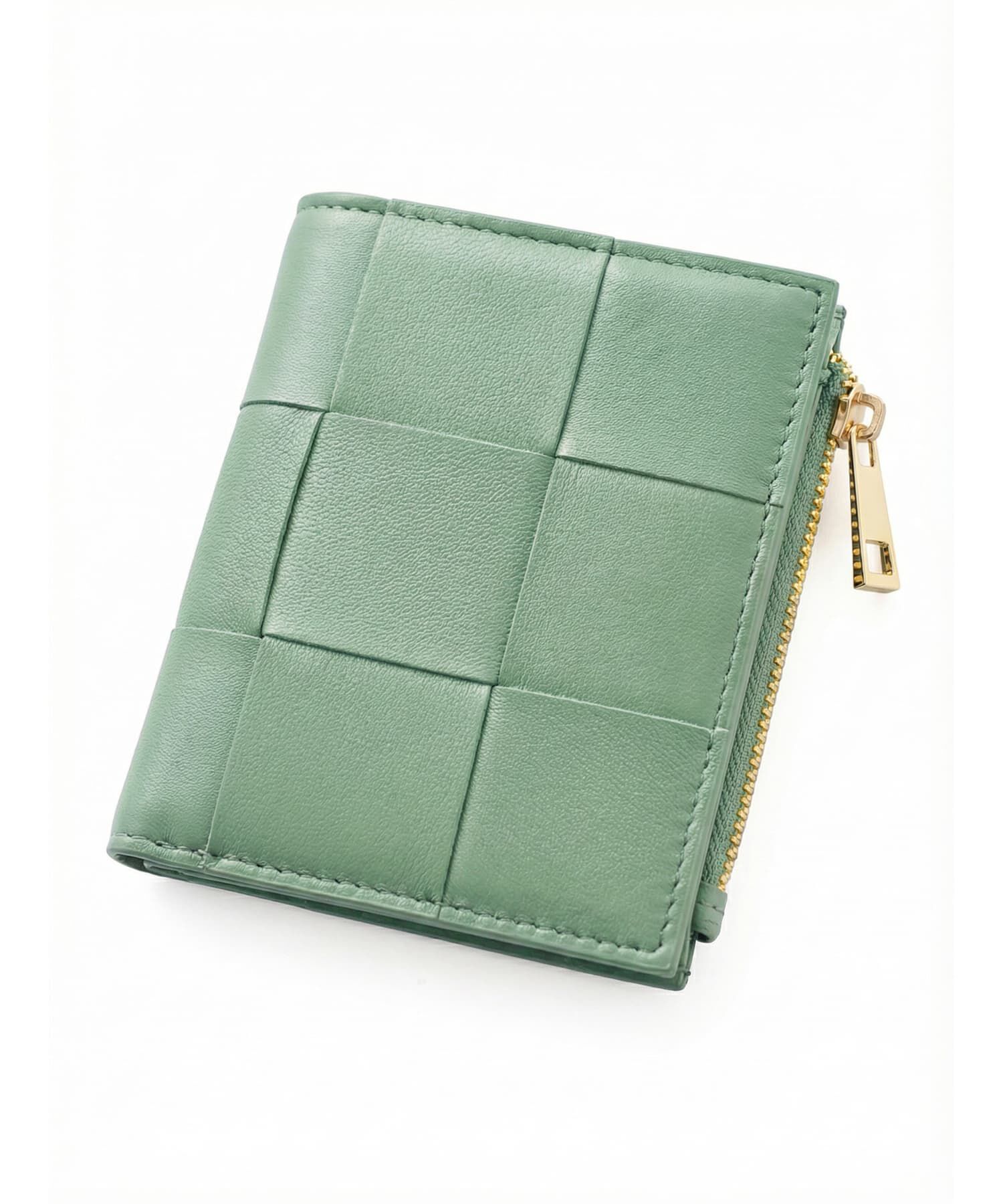 STYLE DELI「【DELI by】編み込みリアルレザー二つ折りウォレット」|財布|