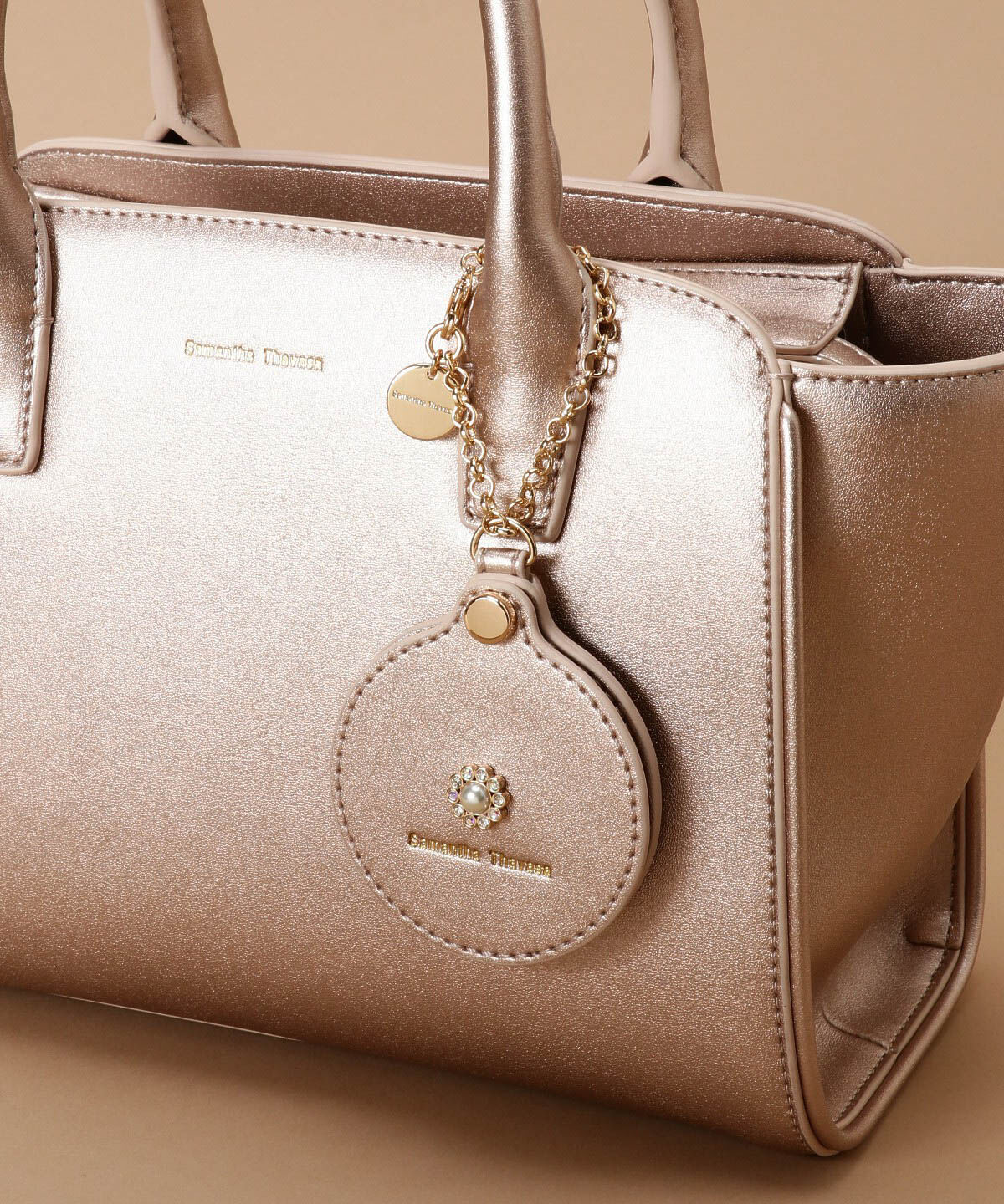 Samantha Thavasa「ミラーチャーム付きハンドバッグ」|ハンドバッグ|
