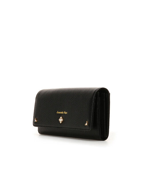  「シンプルビジューフラップ長財布」|財布|