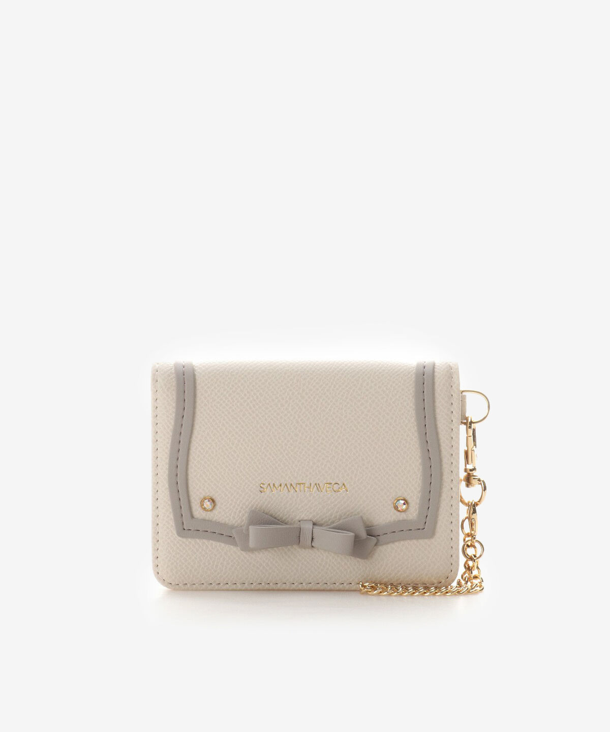 Samantha Vega「ソリッドリボンパスケース」|定期入れ|オフホワイト