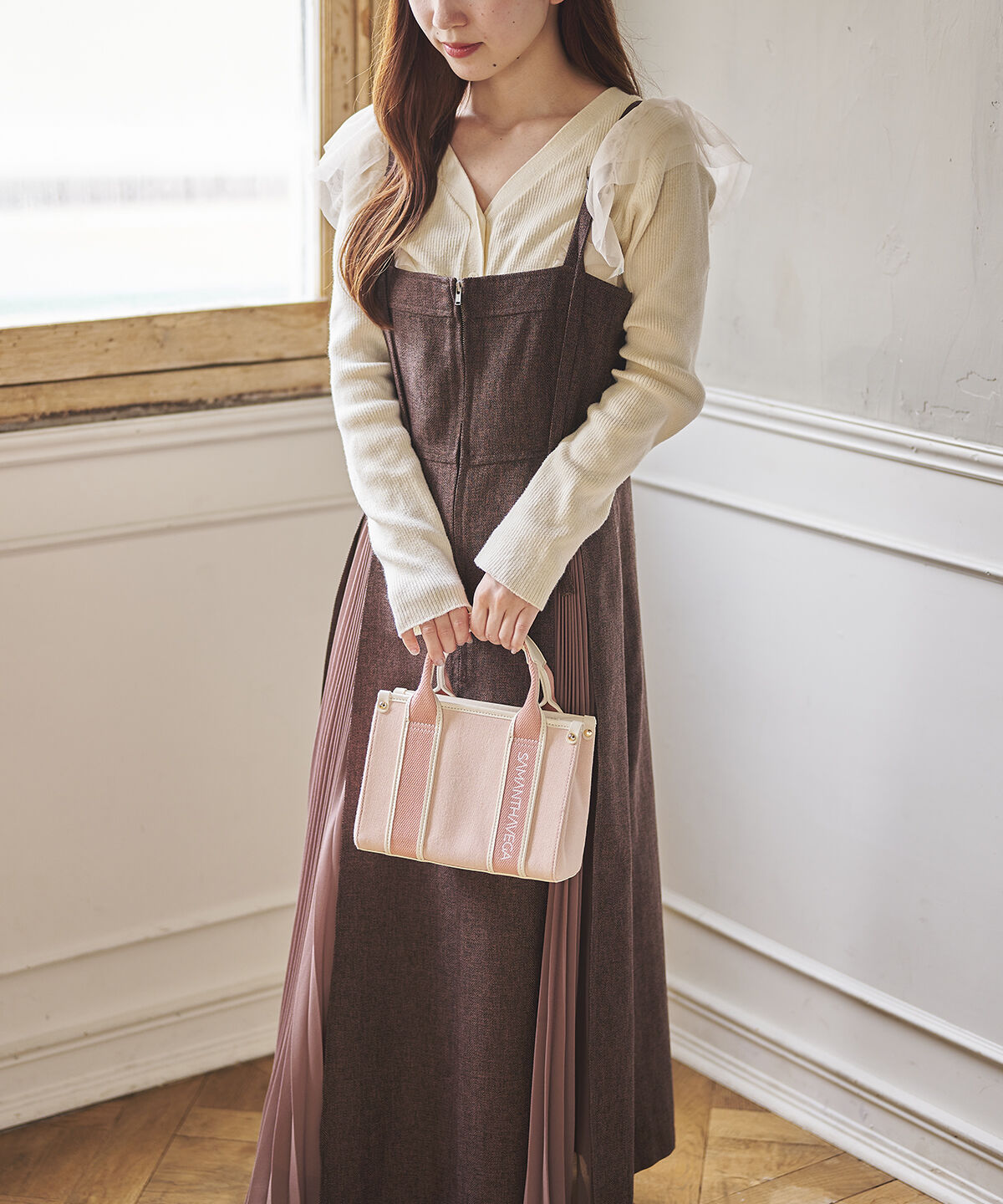 Samantha Vega「ロゴテープキャンバスショルダーバッグ（ミニ）」|ショルダー・メッセンジャー|