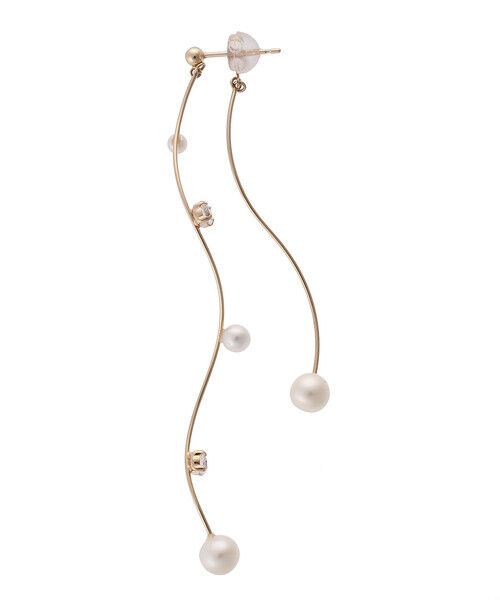 Samantha Tiara「K10 YG スウィングパールピアス」|ピアス|