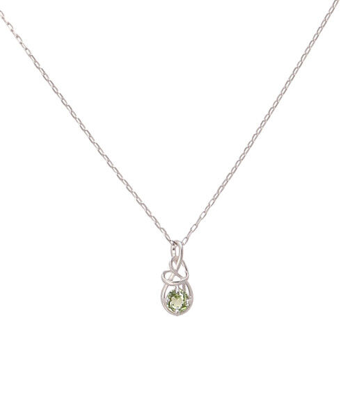Samantha Tiara「K10 WG Infinity Love Knot バースデーストーンネックレス《8月 誕生石》」|ネックレス|