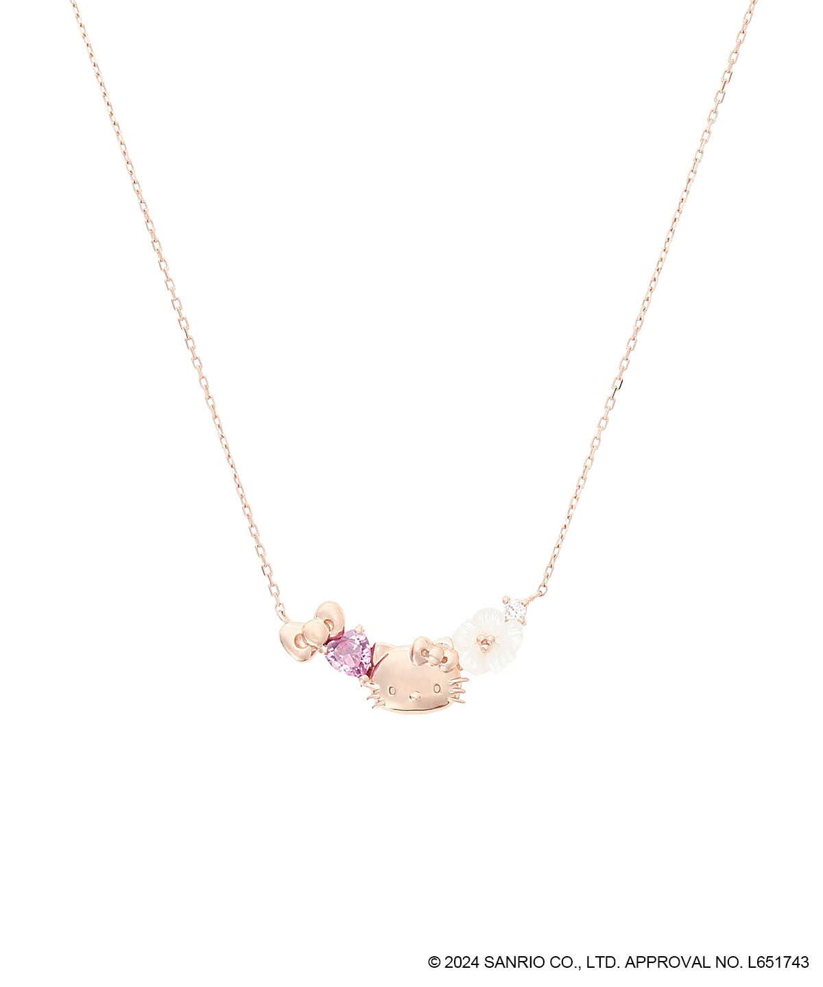 newme by Samantha Thavasa「「ハローキティ」50周年記念コレクション シェルフラワーネックレス」|ネックレス|SILVER PGﾒｯｷ