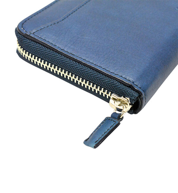 Kinuya Indigo「AWA-AI 　ラウンド長財布」|財布|