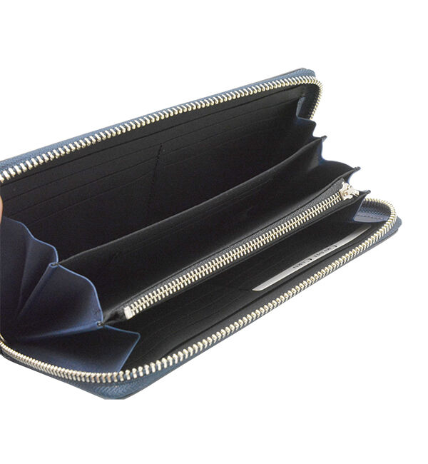 Kinuya Indigo「AWA-AI 　ラウンド長財布」|財布|