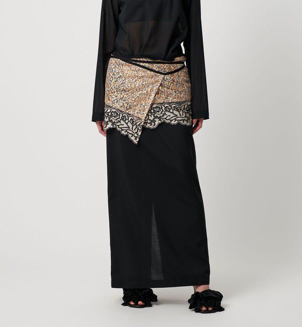AEWEN MATOPH「＜AEWEN MATOPH＞チュールスパンコールレースラップスカート」|スカート|