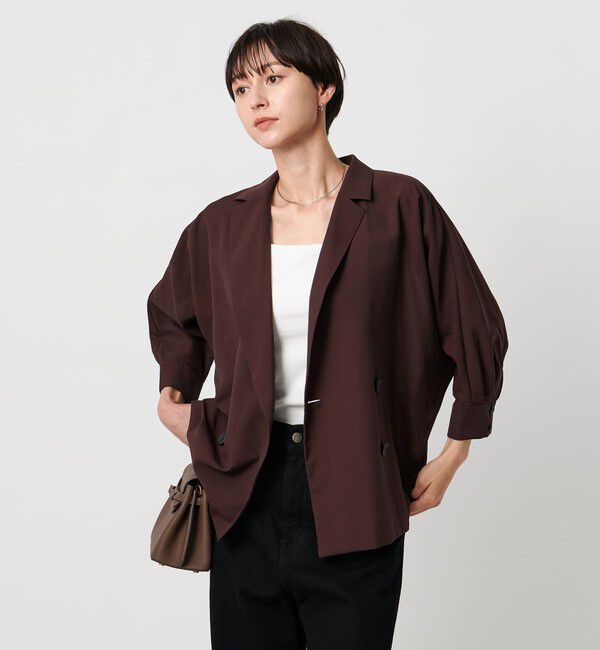 UNITED ARROWS「シアー ドルマン ブラウス ジャケット ウォッシャブル」|テーラードジャケット|